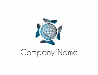 Projekt graficzny logo dla firmy online wirująca kula