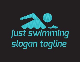 Projekt graficzny logo dla firmy online justswimming