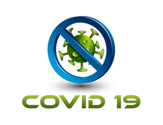 Projekt graficzny logo dla firmy online covid