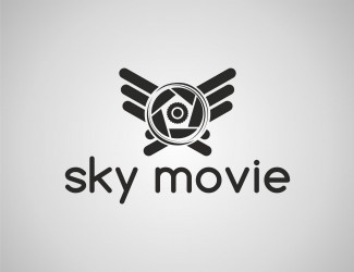 Projekt graficzny logo dla firmy online sky movie