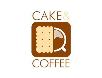 Projekt logo dla firmy CAKE & COFFEE - kawiarnia | Projektowanie logo