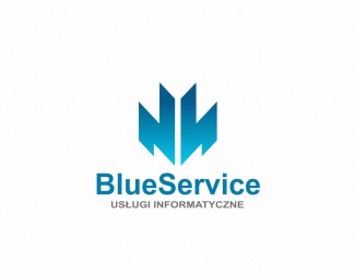 Projekt graficzny logo dla firmy online BlueService