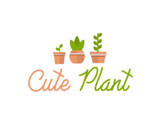 Projekt graficzny logo dla firmy online cute plant