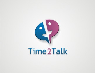 Projekt graficzny logo dla firmy online Time2Talk