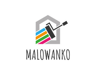 Projekt graficzny logo dla firmy online Malowanko