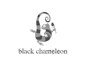 Projekt graficzny logo dla firmy online black chameleon