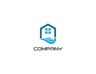 Projekt graficzny logo dla firmy online domek nad wodą
