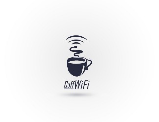 Projekt graficzny logo dla firmy online CoffWiFi