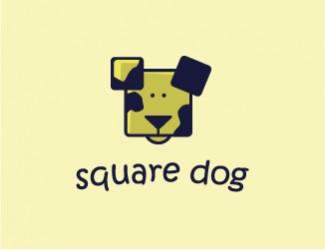 Projekt graficzny logo dla firmy online square dog