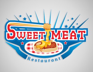 Projekt logo dla firmy SWEET MEAT Restaurant | Projektowanie logo