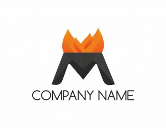 Projekt logo dla firmy kominek ogień | Projektowanie logo