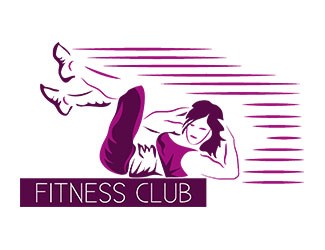 Projekt graficzny logo dla firmy online FITNESS CLUB