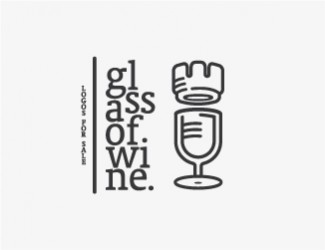 Projekt graficzny logo dla firmy online glass of wine