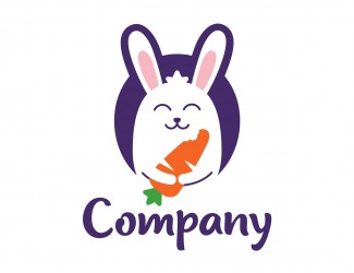 Projekt logo dla firmy Królik z marchewką | Projektowanie logo