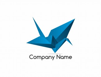 Projekt graficzny logo dla firmy online żuraw origami