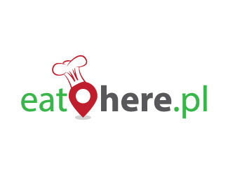 Projekt graficzny logo dla firmy online Eat Here