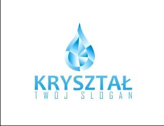 Projektowanie logo dla firmy, konkurs graficzny kryształ woda