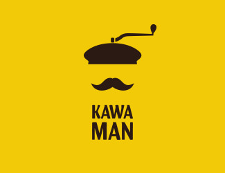 Projektowanie logo dla firm online Kawka Man