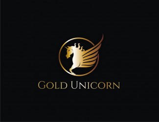 Projekt logo dla firmy Złoty Jednorożec | Projektowanie logo