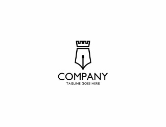 Projekt logo dla firmy Wieża-Pióro | Projektowanie logo