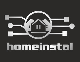 Projekt graficzny logo dla firmy online homeinstal