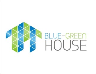 Projekt graficzny logo dla firmy online blue green house