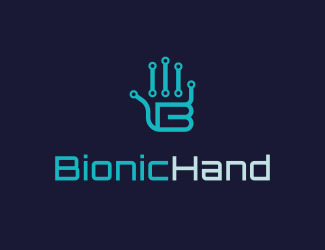 Projektowanie logo dla firm online Bionic Hand