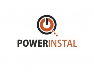 Projekt logo dla firmy PowerInstal | Projektowanie logo