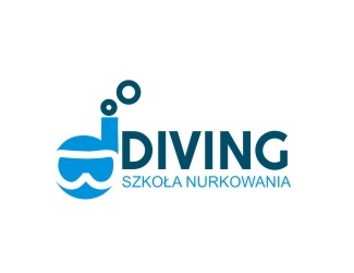 Projekt graficzny logo dla firmy online Diwing