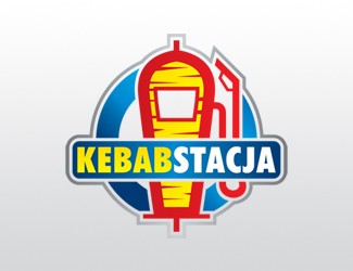 Projekt logo dla firmy KebabStacja - zatankuj kebaba | Projektowanie logo