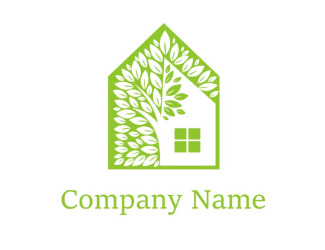 Projektowanie logo dla firm online Ekologiczny dom