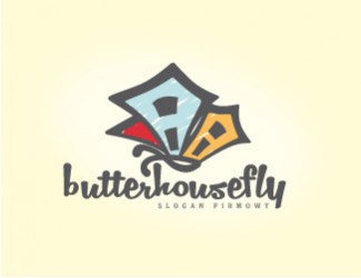 Projekt graficzny logo dla firmy online butterhousefly
