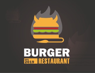 Projekt graficzny logo dla firmy online burger