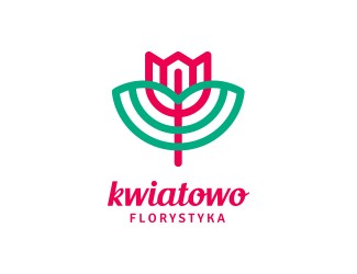 Projekt graficzny logo dla firmy online KWIATOWO