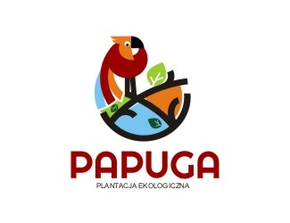 Projekt graficzny logo dla firmy online Papuga