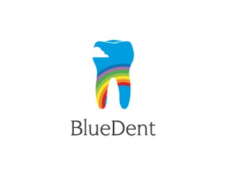 Projekt graficzny logo dla firmy online bluedent