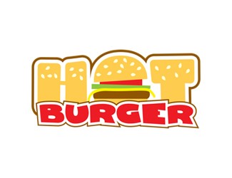 Projekt graficzny logo dla firmy online HOT BURGER