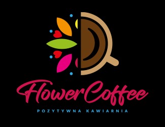 Flower Coffee - projektowanie logo - konkurs graficzny