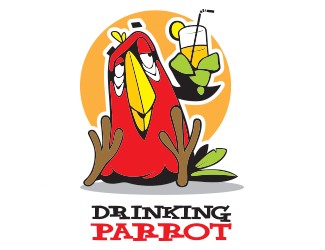 Projektowanie logo dla firm online Drinking Parrot
