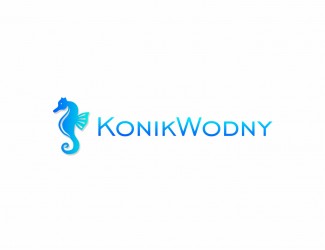 Projekt logo dla firmy Konik Wodny | Projektowanie logo