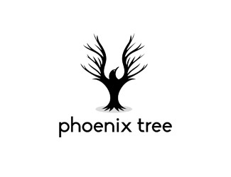 Projekt graficzny logo dla firmy online Drzewny feniks