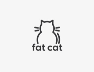 Projekt graficzny logo dla firmy online fat cat