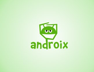 Projekt graficzny logo dla firmy online androx