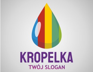 Projekt graficzny logo dla firmy online Kolorowa kropelka