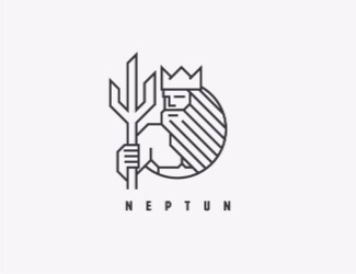 Projekt graficzny logo dla firmy online neptun