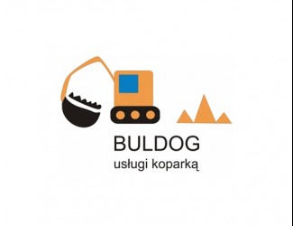 Projekt graficzny logo dla firmy online Buldog usługi koparką
