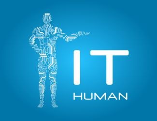 Projekt graficzny logo dla firmy online IT HUMAN