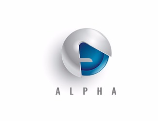 Projekt graficzny logo dla firmy online alpha
