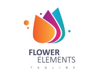 Projekt logo dla firmy Kolorowe krople / kwiaty  | Projektowanie logo