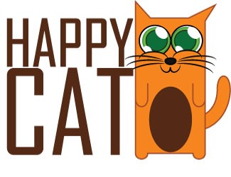 Projekt graficzny logo dla firmy online happy cat